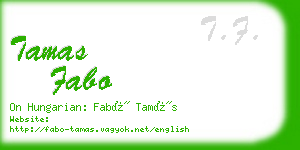 tamas fabo business card